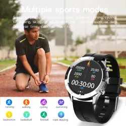 MELANDA - Sport-Smartwatch - Bluetooth - Full-Touchscreen - Fitness-Tracker - Herzmonitor - Wasserdicht - Android - IOS