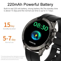 MELANDA - Sport-Smartwatch - Bluetooth - Full-Touchscreen - Fitness-Tracker - Herzmonitor - Wasserdicht - Android - IOS