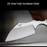 Tactical small knife - with ring - leather case - D2 steelKnives & Multitools