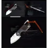 Mini foldable knife - stainless steel - wooden handle - with leather coverKnives & Multitools