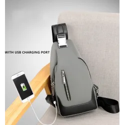 Luxurious chest / shoulder bag - backpack - USB charging port - waterproof - unisexBackpacks
