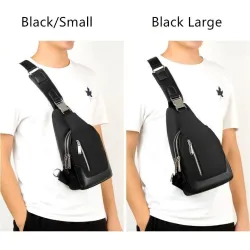 Luxurious chest / shoulder bag - backpack - USB charging port - waterproof - unisexBackpacks
