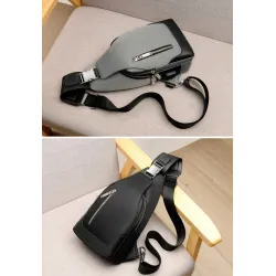 Luxurious chest / shoulder bag - backpack - USB charging port - waterproof - unisexBackpacks