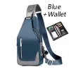 Multifunction backpack - shoulder / chest bag - USB charging port - earphones hole - waterproofBackpacks
