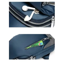 Multifunction backpack - shoulder / chest bag - USB charging port - earphones hole - waterproofBackpacks