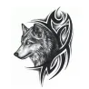 Wolf - wasserdichtes temporäres gefälschtes Tattoo