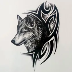 Wolf - wasserdichtes temporäres gefälschtes Tattoo