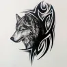 Wolf - wasserdichtes temporäres gefälschtes Tattoo