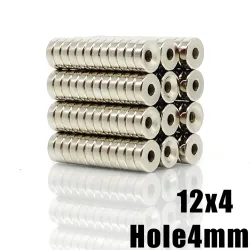 N35 - Neodymium magnet - round countersunk - 12 * 4 mm with 4mm holeN35