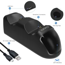Dual-Ladegerät - Dockstation - Schnellladestation - mit LED-Anzeige - für Playstation 4 / PS4 Slim / PS4 Pro Controller