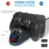 Dual-Ladegerät - Dockstation - Schnellladestation - mit LED-Anzeige - für Playstation 4 / PS4 Slim / PS4 Pro Controller
