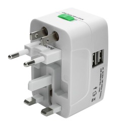Universal Power - Reiseadapter - mit 2 USB Ports - AU US UK EU Stecker Inverter