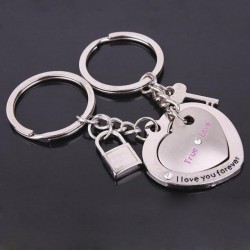 Heart shaped keychain - Love Heart - True Love - 2 piecesKeyrings