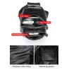 Stilvolle Brusttasche - Lederrucksack - Krokodilledermuster