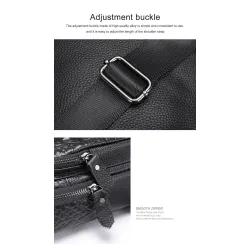 Stilvolle Brusttasche - Lederrucksack - Krokodilledermuster