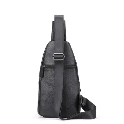 Stylish chest bag - leather backpack - crocodile skin patternBags