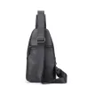 Stilvolle Brusttasche - Lederrucksack - Krokodilledermuster