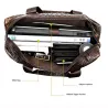 Luxuriöse Lederhandtasche - mit Schultergurt - Krokodilhautmuster - echtes Leder