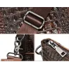 Luxuriöse Lederhandtasche - mit Schultergurt - Krokodilhautmuster - echtes Leder