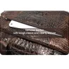 Luxuriöse Lederhandtasche - mit Schultergurt - Krokodilhautmuster - echtes Leder