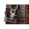 Luxuriöse Lederhandtasche - mit Schultergurt - Krokodilhautmuster - echtes Leder