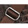 Luxuriöse Lederhandtasche - mit Schultergurt - Krokodilhautmuster - echtes Leder