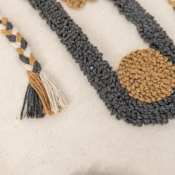 Exklusiver Kissenbezug - Baumwollstickerei - marokkanischer Boho-Stil
