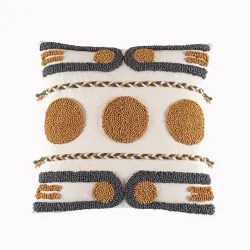 Exklusiver Kissenbezug - Baumwollstickerei - marokkanischer Boho-Stil
