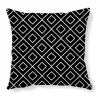 Dekorativer Kissenbezug - Schwarz-Weiß-Geometrie - 45 cm * 45 cm
