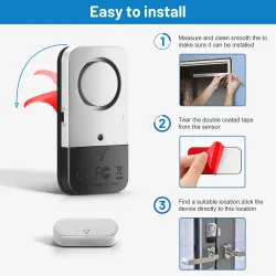 Tür-/Fenster-Magnetsensor – Alarm – kabellos – Diebstahlschutzsystem