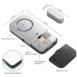 Tür-/Fenster-Magnetsensor – Alarm – kabellos – Diebstahlschutzsystem