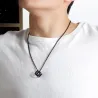 Punk style necklace - hollow out cube shape pendant - unisexNecklaces