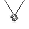 Punk style necklace - hollow out cube shape pendant - unisexNecklaces