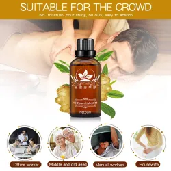 Ätherisches Ingweröl - Lymphdrainage - Massage - Anti-Aging-Serum - Gesichts-/Körperpflege - 30 ml