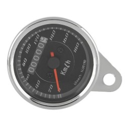 Universal-Motorrad-Doppel-Kilometerzähler - Tachometer - Anzeige - Chrom
