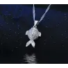 Stilvolles Schmuckset - Halskette - Ohrringe - Rotäugiger Fisch - 925er Sterlingsilber - Zirkonia