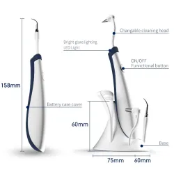 Universal electric teeth cleaner - ultrasonic dental scaler - stain remover - whitening - 5 in 1 setTeeth Whitening