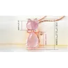Stylish rose gold necklace - cat shaped pendant - crystals - pink opalNecklaces