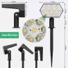 Solarbetriebene Leuchten - Landschaftsstrahler - 3 Beleuchtungsmodi - 92 LED - IP67 wasserdicht