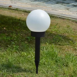 Garten Solarleuchte – Erdstab – runde Kugel – LED – wasserdicht – 4 Stück
