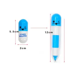 Kugelschreiber in Pillenform - 6 Stück