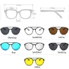 Stilvolle runde Sonnenbrille - UV 400 - Unisex - Punk-Stil