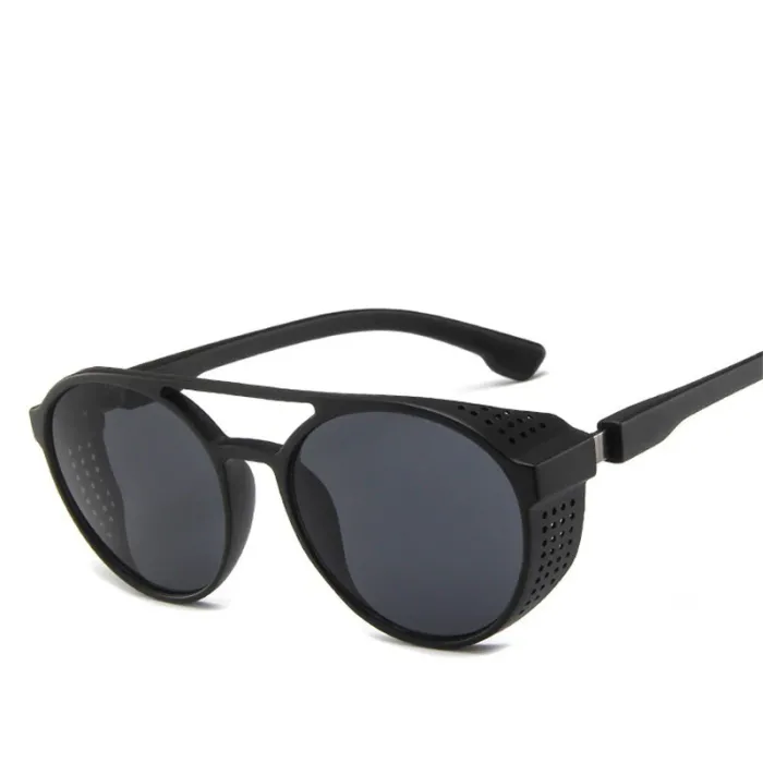 Stilvolle runde Sonnenbrille - UV 400 - Unisex - Punk-Stil
