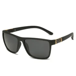 Klassische quadratische Sonnenbrille – polarisiert – flexibles Gummi – Unisex