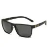 Klassische quadratische Sonnenbrille – polarisiert – flexibles Gummi – Unisex