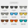 Klassische quadratische Sonnenbrille – polarisiert – flexibles Gummi – Unisex