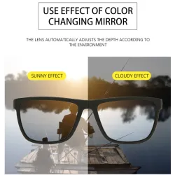Klassische quadratische Sonnenbrille – polarisiert – flexibles Gummi – Unisex