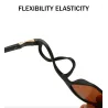 Klassische quadratische Sonnenbrille – polarisiert – flexibles Gummi – Unisex