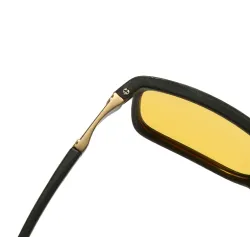 Klassische quadratische Sonnenbrille – polarisiert – flexibles Gummi – Unisex