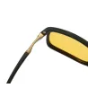 Klassische quadratische Sonnenbrille – polarisiert – flexibles Gummi – Unisex